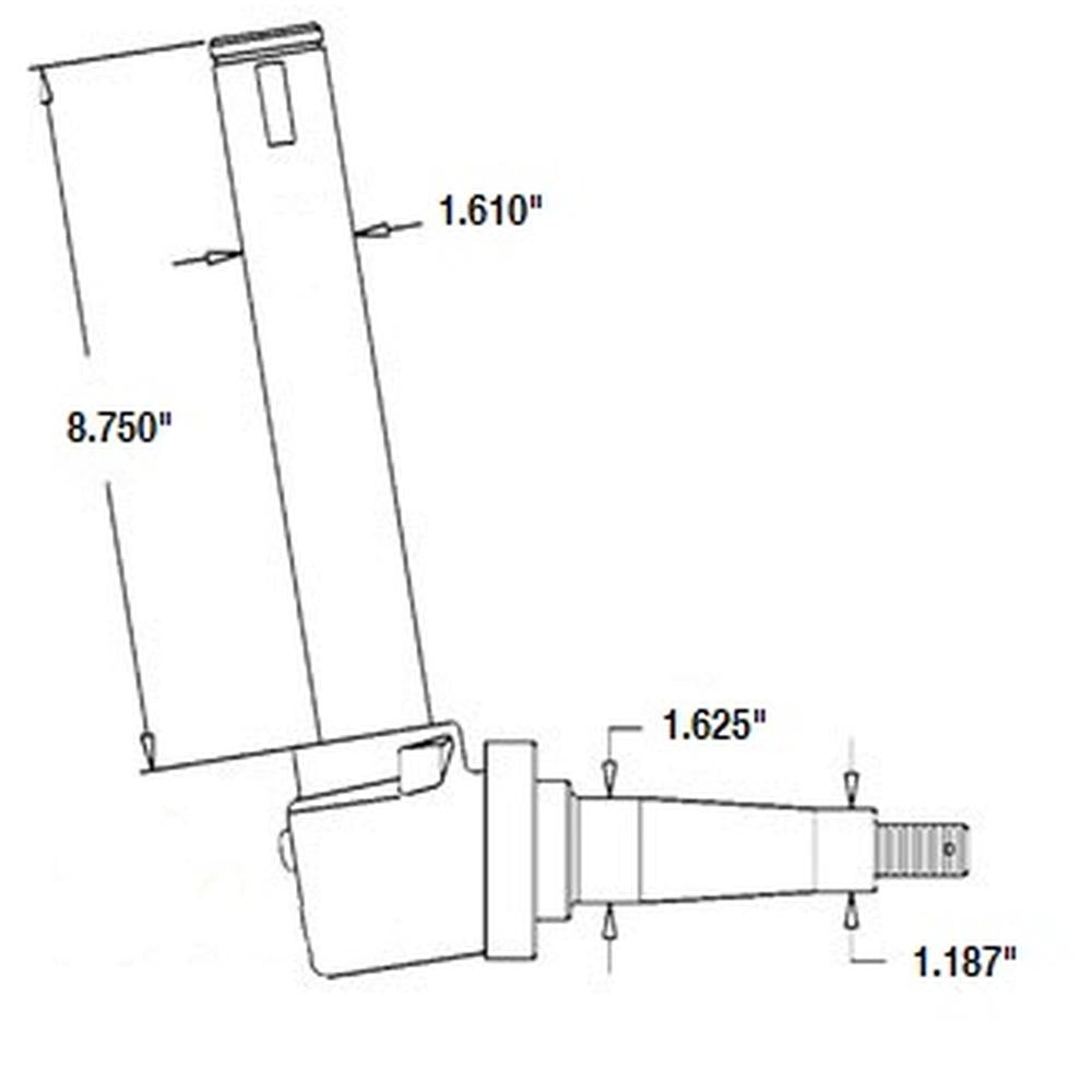 1022019 LH Spindle Fits Allis Chalmers Backhoe Models I60 615 I600