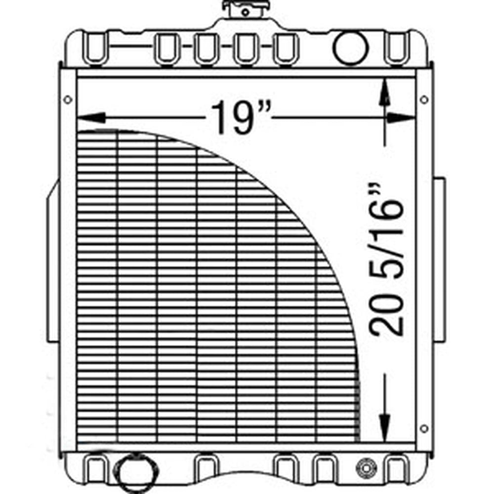 396496R2 Radiator Fits Case/International 544 656 2656