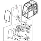 4651653 Front Upper Window Cab Glass Fits John Deere Hitachi Excavator