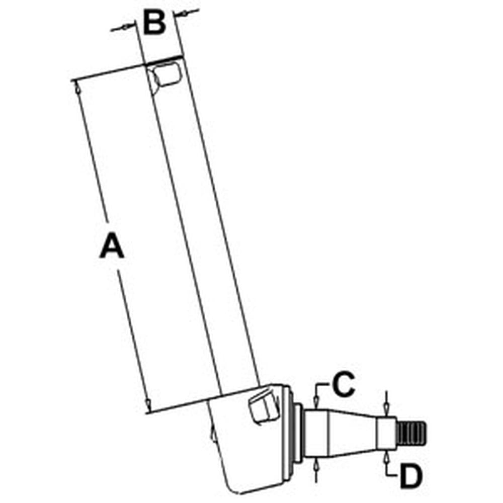 553312 Right Hand / Left Hand Spindle Fits Massey Ferguson 165 175 180 185 255