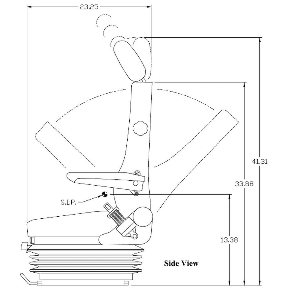 8035-P1098 Uni-Pro Seat & Suspension for Tractors