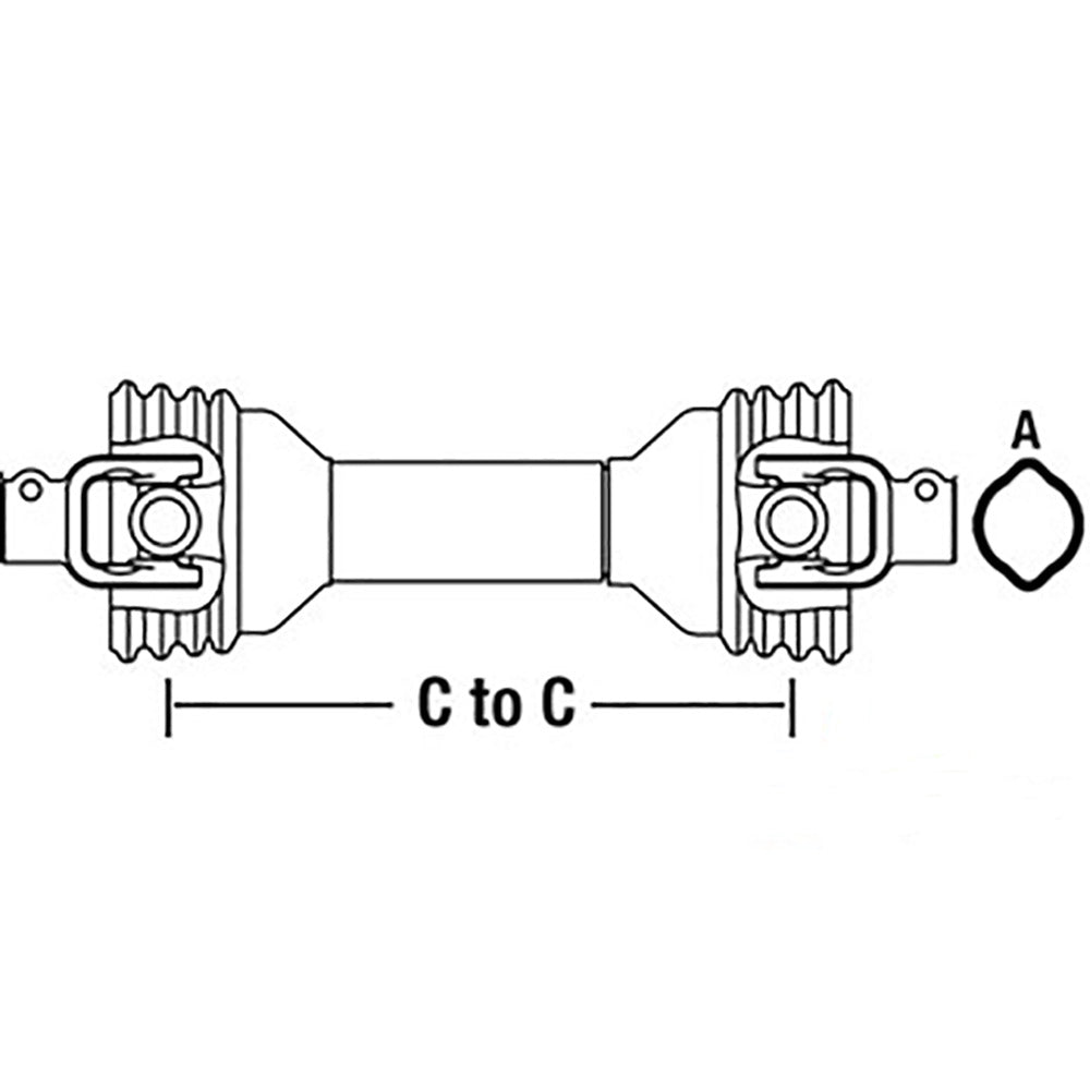 Land Pride PTO Shaft 826-064C for Finish Lawn Mowers AT2560 AT2572 FD2560 FD2572