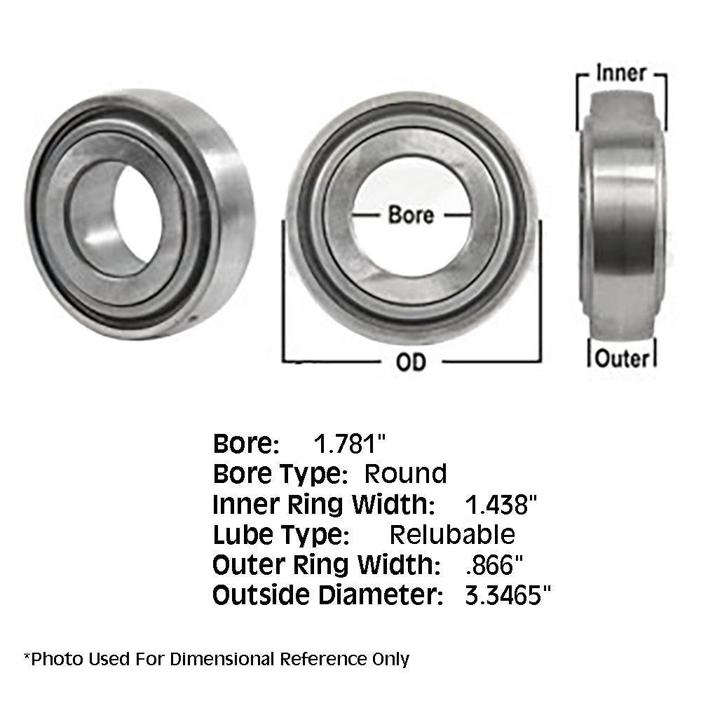 A20649 New Tractor Spherical Disc Bearing Round Bearing