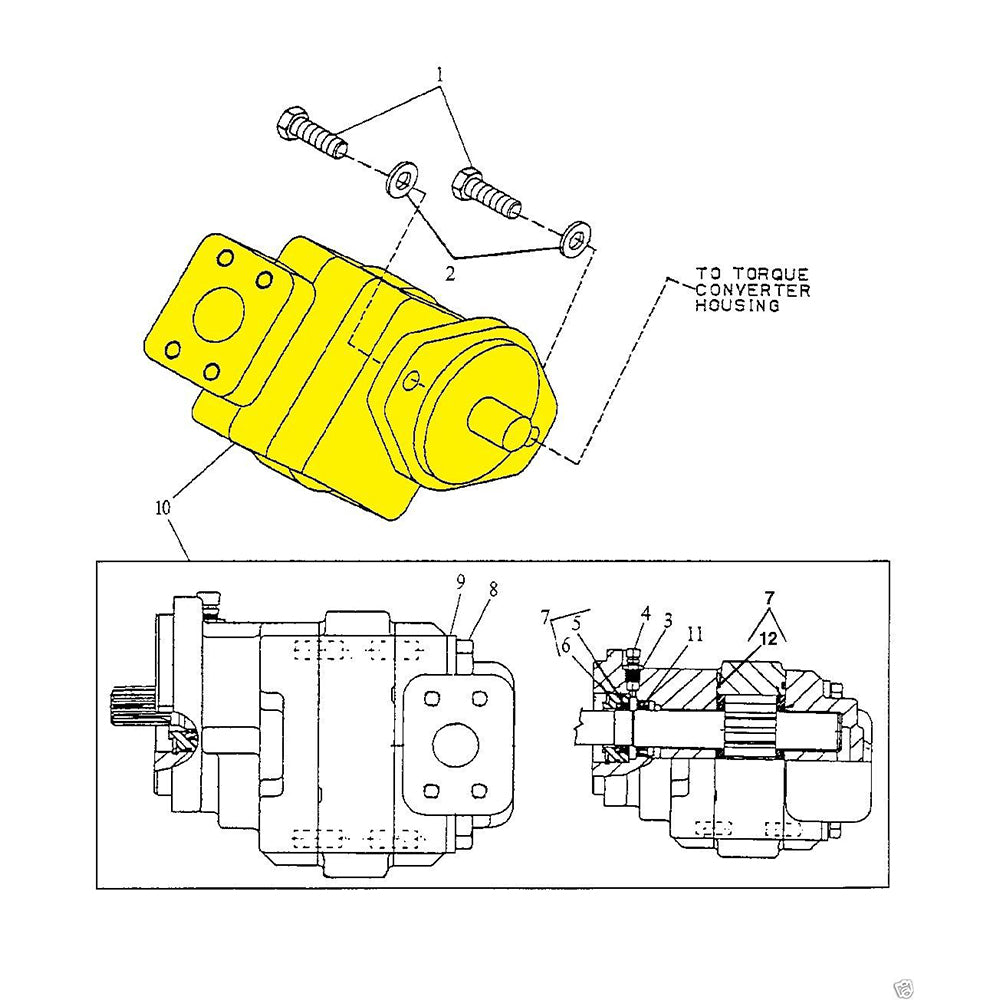 AT159745 Dozer Hydraulic Pump Fits John Deere 450G 550G 650G