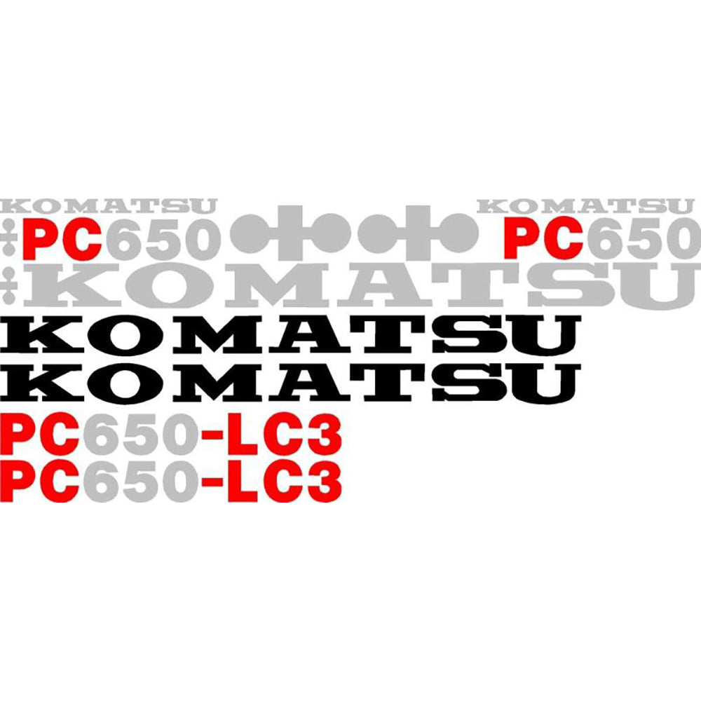 Komatsu PC650-LC3 Excavator Decal Set (without White Stripe)