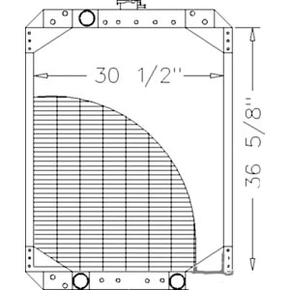 RE64410 Radiator Fits John Deere 6068HF275 6068HF475 6081AF 6081HF 6081TF 6101AF