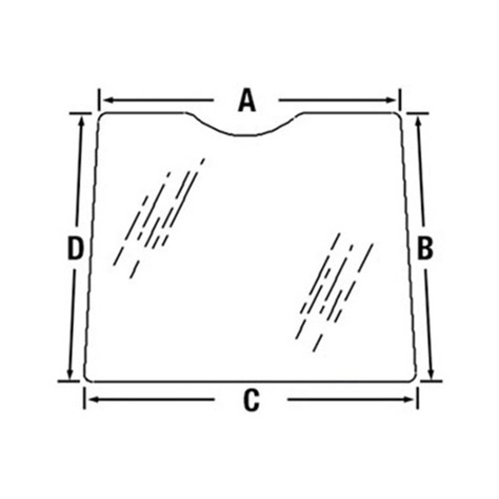 T133333 RH Upper Door Glass Fits John Deere 300D 310D 310E 315D 410D 410E +
