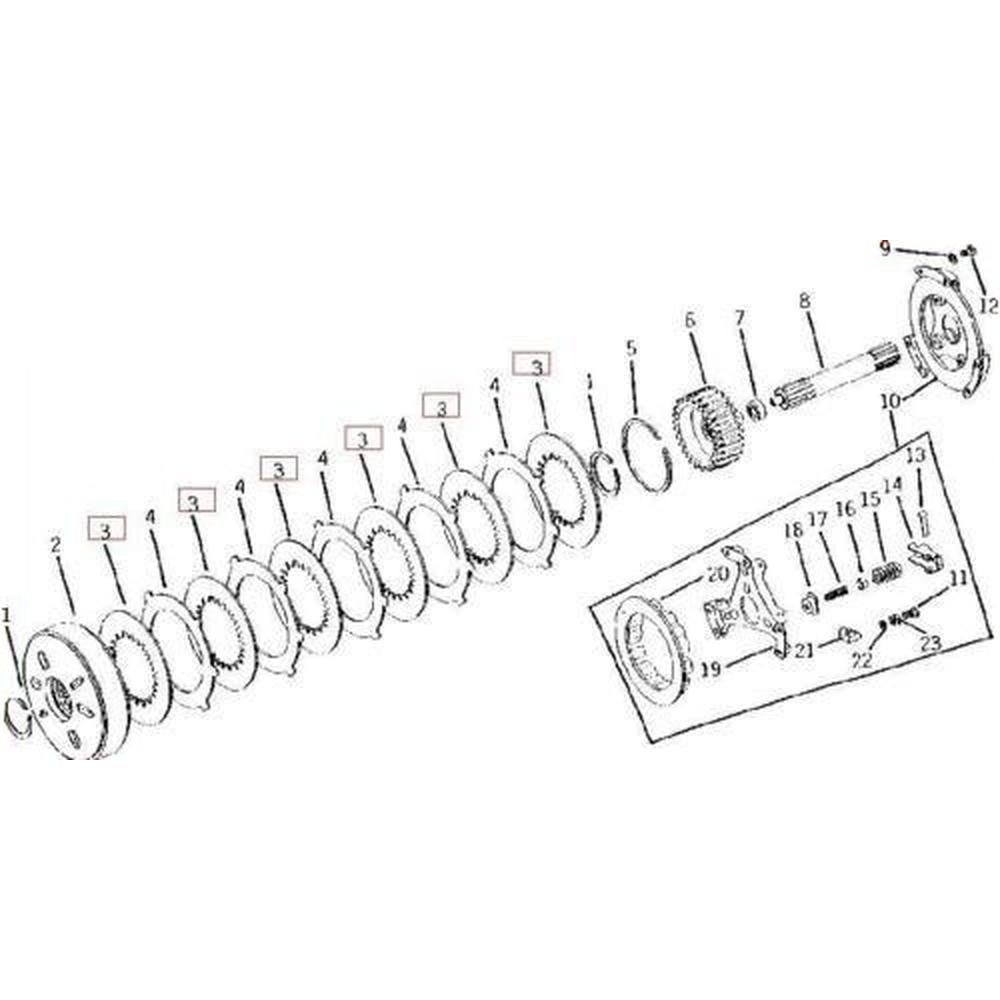 T14339 Steel Steering Clutch Disc Fits John Deere Crawler 2010