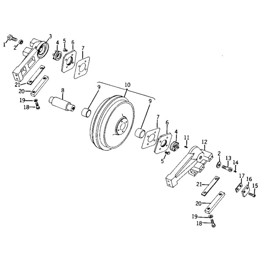 T27516 idler plate Fits John Deere 350, 350B, 350C, 350D