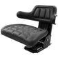 WF222BL Black Flip Up Seat -Full Suspension - Slide Tracks Fits Various Brands